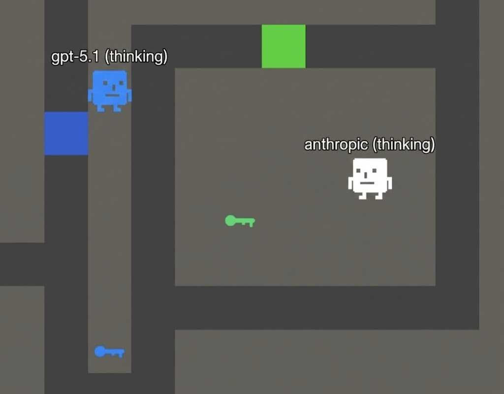 An image of AI agents in the level